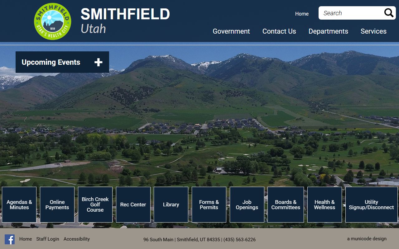 Smithfield city website for the Smithfield residents directory