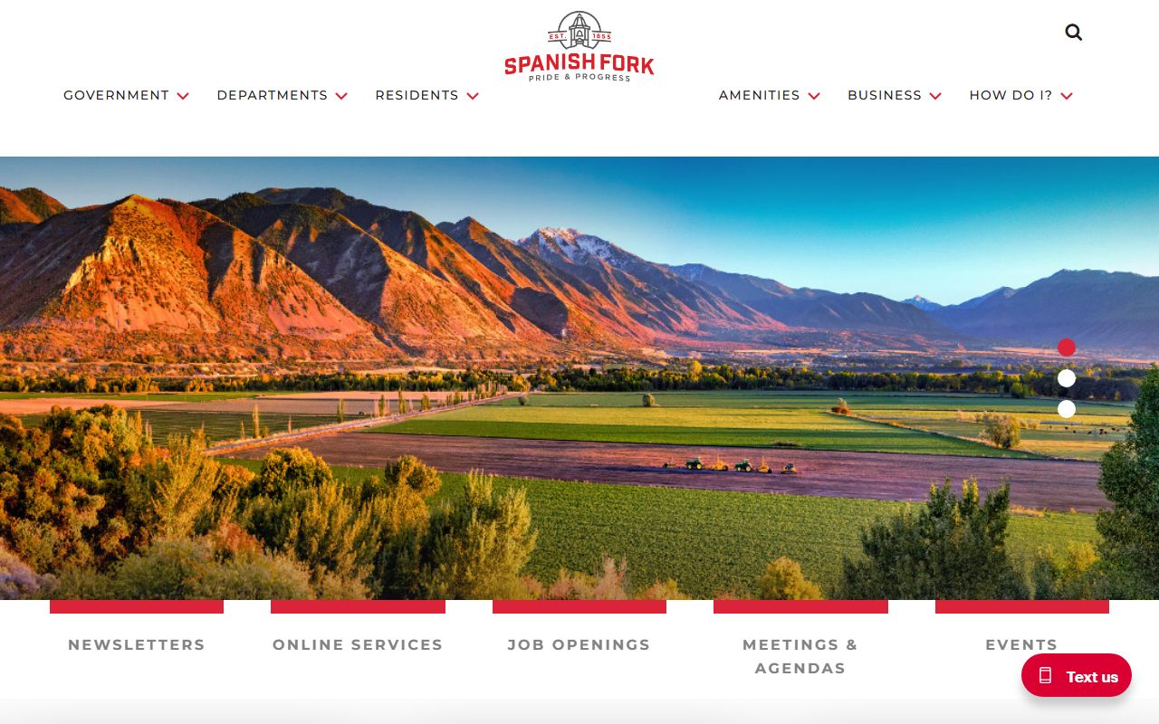Spanish Fork city website for Spanish Fork residents directory records