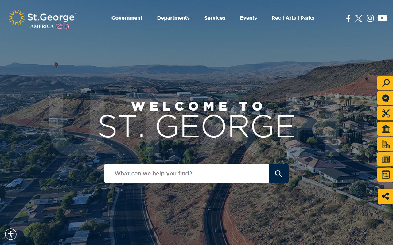 St. George city website for residents directory
