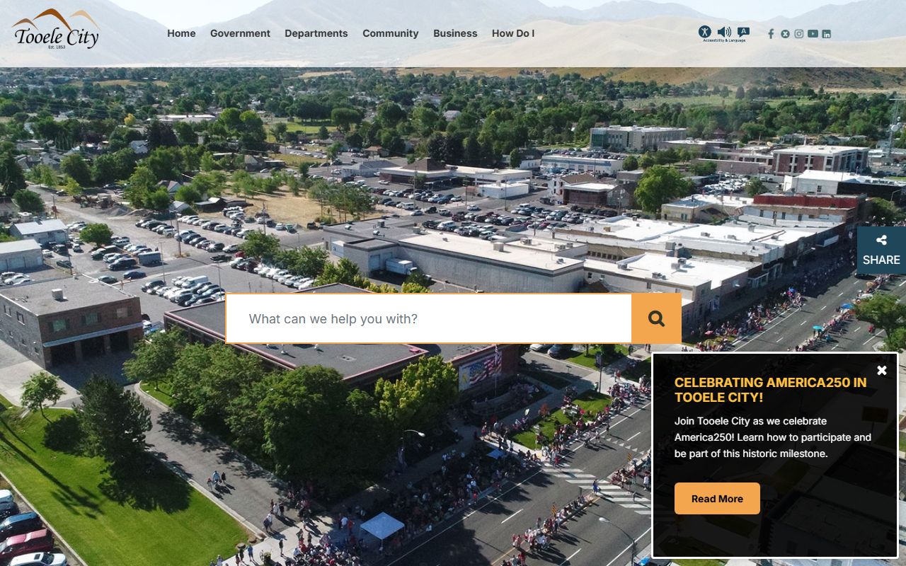 Tooele City website for residents directory records search