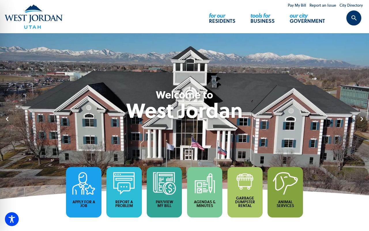 West Jordan city website for residents directory searches