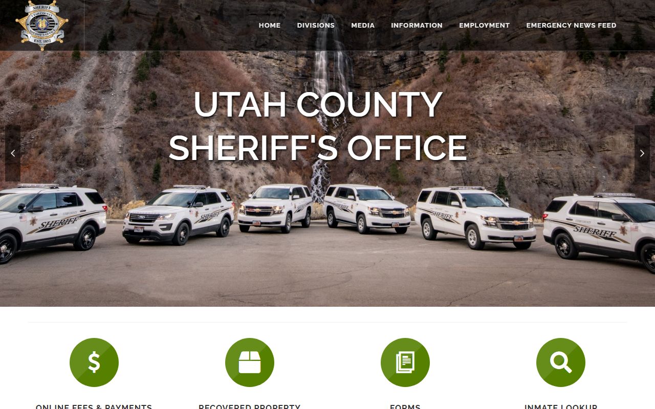 Utah County Sheriff department page for residents directory lookups