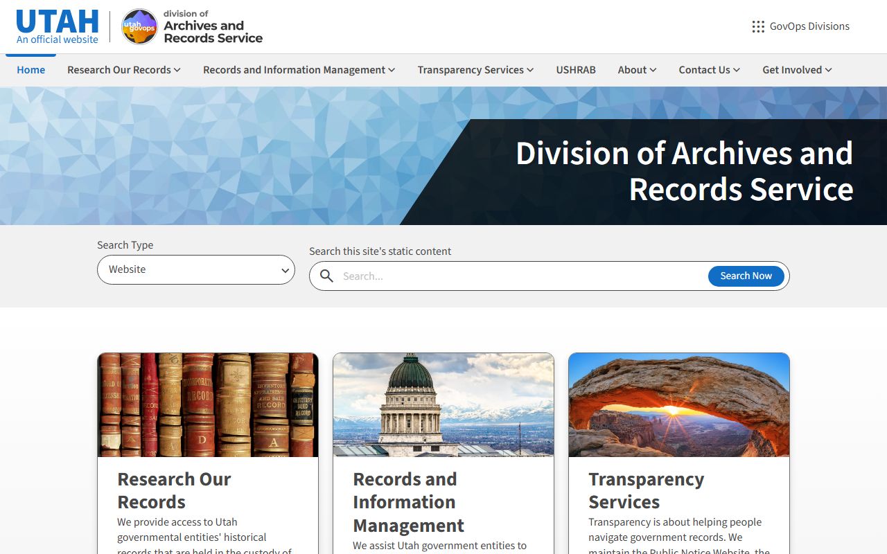 Utah State Archives records for residents directory research